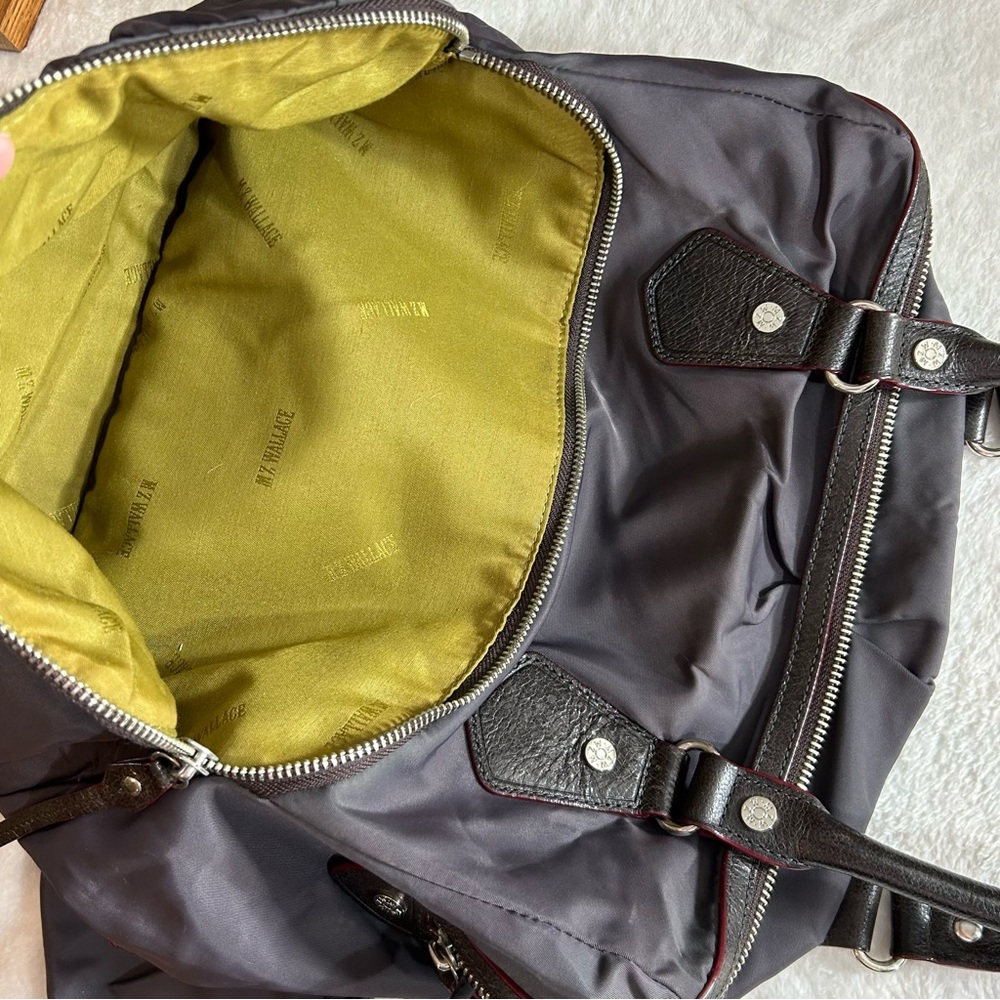 MZ Wallace Graphite Nylon Shoulder Bag with Leather Handles - Picture 5 of 13
